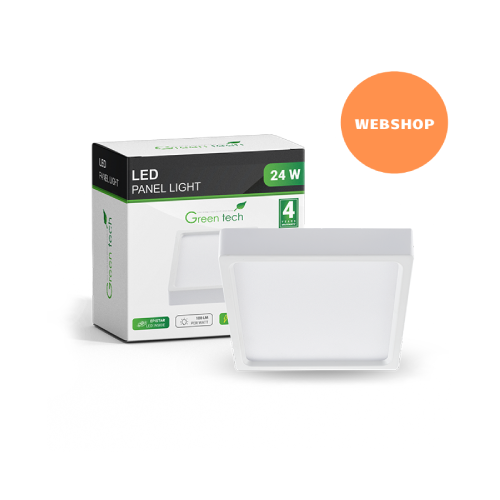 LED panel Green Tech 24W, nadgradni, kvadratni - Rasvjetna tijela | VAL Trgovina