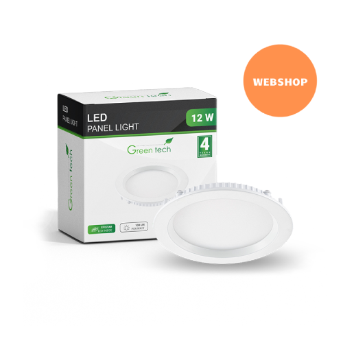LED panel Green Tech 12W, ugradni, okrugli - Rasvjetna tijela | VAL Trgovina