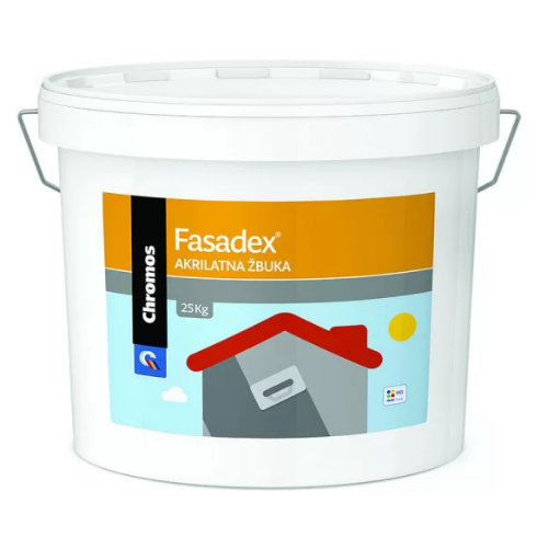 fasadex, akrilatna, žbuka, bijela, fasada, chromos, 25kg, dekorativna žbuka
