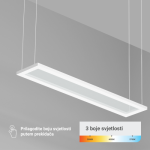LED kristalna panel visilica Green Tech 40W, 3CCT, 120 lm/W, 300x12 - Rasvjetna tijela | VAL Trgovina