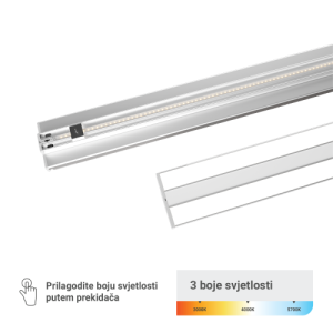 LED vislica Green Tech, srebrna, 60W, 3CCT - Rasvjetna tijela | VAL Trgovina
