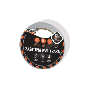 Texo PVC traka bijela 50mm x 33m – Kutija 36 kom