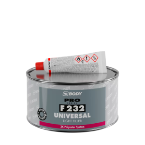 HB BODY F232 UNIVERSAL LIGHT FILLER – univerzalni 2K poliesterski kit (1L, bijeli) - Automoto | VAL Trgovina