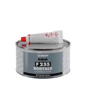 HB BODY F255 BODYALU – 2K poliesterski kit s aluminijskim česticama (1 kg, srebrno-siva) - Automoto | VAL Trgovina