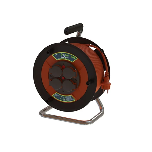 Kabelska motalica 25m 2,5 mm² PMP25325 H05VV-F – 4× Schuko utičnice, PVC bubanj, IP44