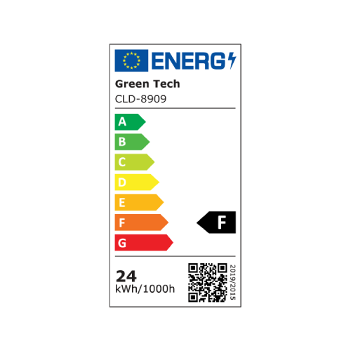 LED plafonjera Green Tech 24W – 4000K, IP20, 39 cm, bijela + crna + zlatna