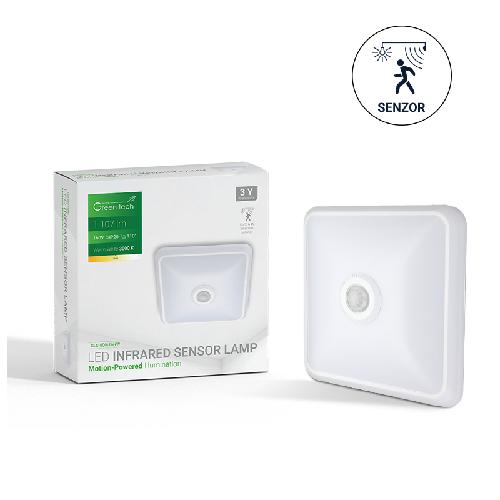 LED plafonjera sa senzorom Green Tech 16W – 3000K, IP20, 25 cm, bijela