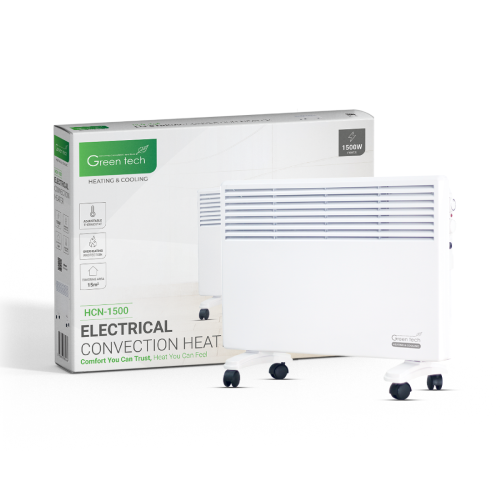 Konvektorska grijalica Green Tech 1500W HCN-1500 – Električna grijalica za 15 m², bijela