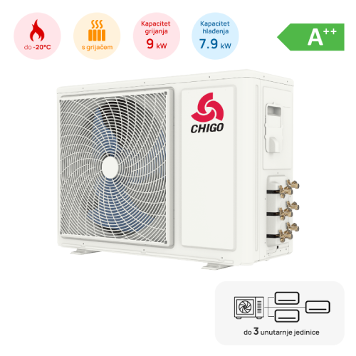 Chigo multi split vanjska jedinica 7.9 kW Z3OC-27HRIN4 – 3 izlaza, R32, A++, s grijačem