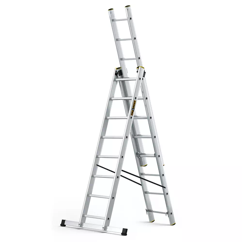 aluminijske ljestve profesionalne trodjelne 3x8 gazista 01