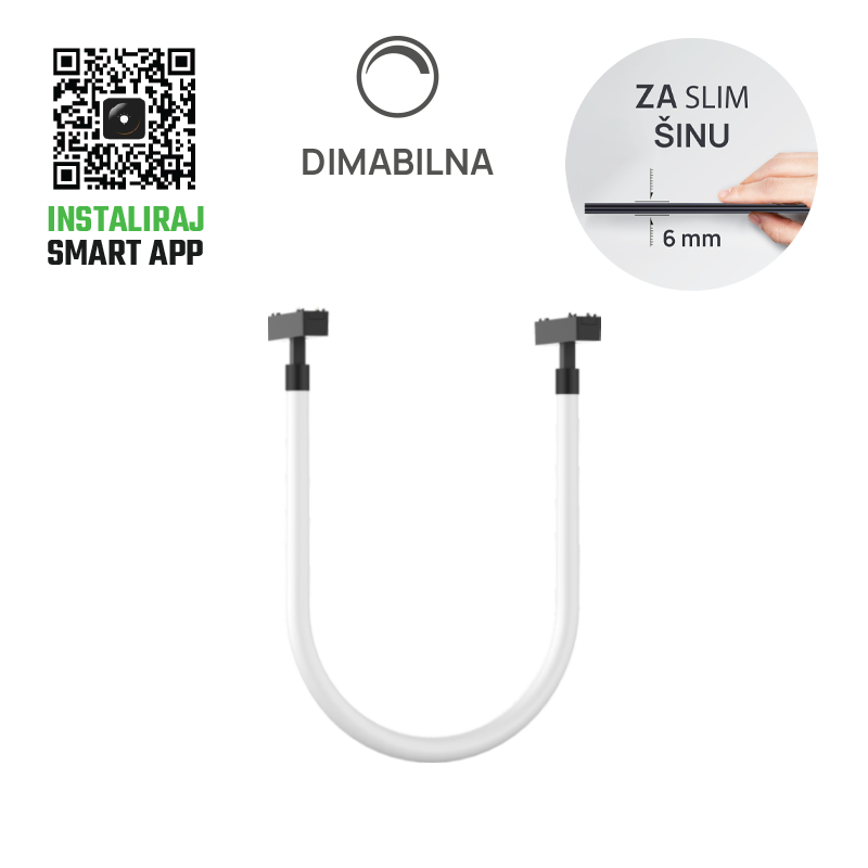LED slim magnetna svjetiljka Green Tech MG19-48W-WW 48W, 3000K, 3M, OSRAM, crna
