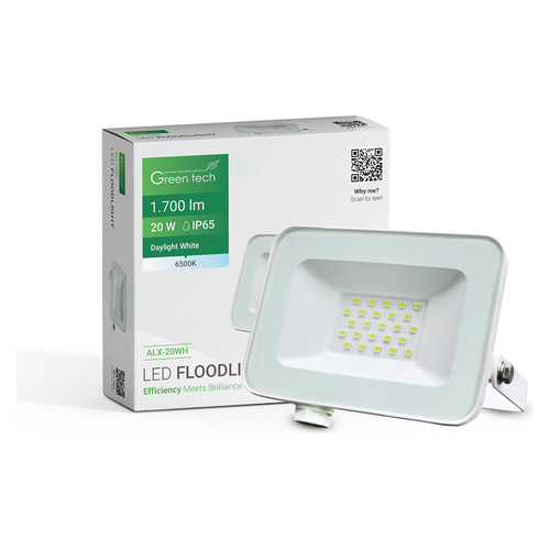 LED reflektor Green Tech ALX-20WH, 20W, 1700 lm, IP65, bijeli