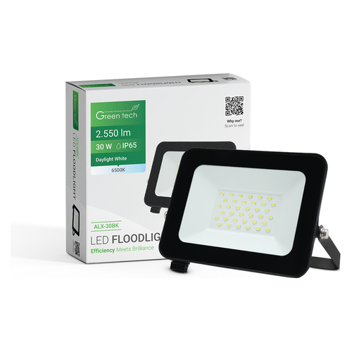 LED reflektor Green Tech ALX-30BK, 30W, 2550 lm, IP65, crni
