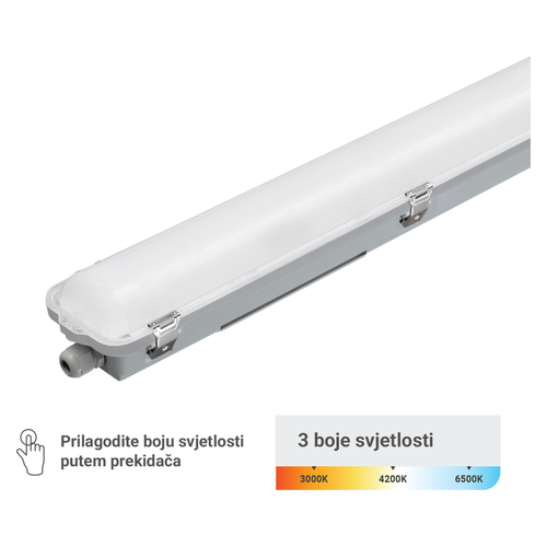 LED vodotijesna svjetiljka Green Tech LWF-1176-34W, 38 W / 5586 lm, 3CCT, IP66
