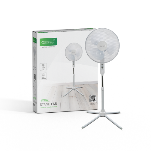 Green Tech Samostojeći Ventilator 16″ 50W – Bijeli (G-F-40-WH)