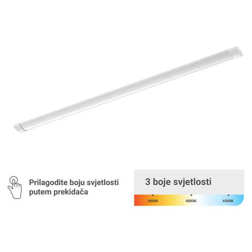 LED svjetiljka Green Tech PF-36W-3CCT, 36W, 3CCT, IP40, 120 cm podgradna