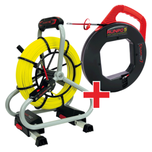 Runpotec PROFI-SET: fiberglas šipka Ø 4,5 mm 60 m + RUNPO 5 sajla 30 m