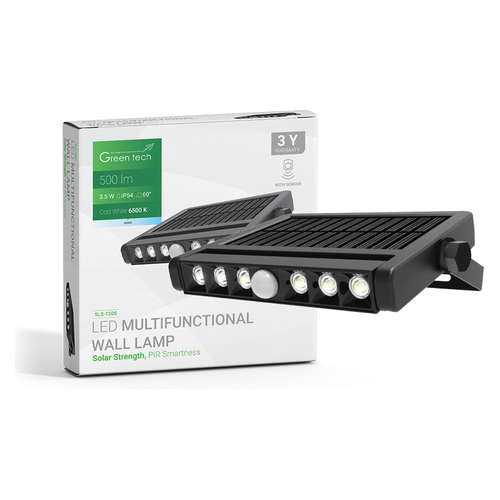 Solarna LED svjetiljka Green Tech SLS-150S, 3,5 W / 500 lm, IP54, PIR