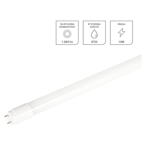 LED cijev Green Tech T8-G3-18W-NW, 120 cm, 18W, 4200K, bijela