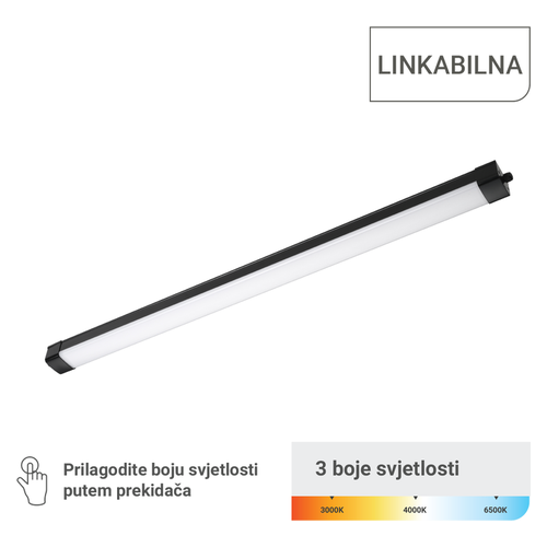 LED vodotijesna svjetiljka Green Tech WP-BD-60W-3CCT, 60 W / 6000 lm, 3CCT, IP65, crna