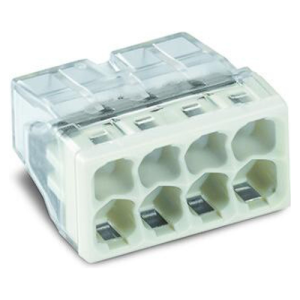 WAGO stezaljka za montažnu kutiju 8-polna, 0,5-2,5mm², prozirna/svijetlosiva, pakiranje 50 kom