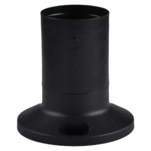 Grlo E27 zidno ravno, T180, crno