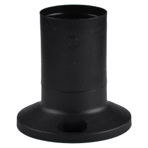 Grlo E27 zidno ravno, T180, crno