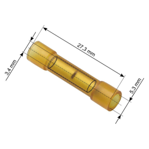 Spojna stopica izolirana 4-6 mm², 3,4/5,3/27,3 mm, žuta, pakiranje 100 kom
