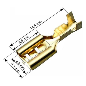 Stopica plosnata ženska neizolirana 0,5-0,8 mm², 5,8/4,8/14,4 mm, pakiranje 100 kom