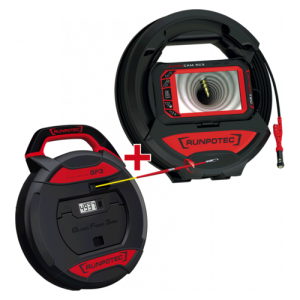 Runpotec RC3 digitalna inspekcijska kamera 15 m + GF3 fiberglas sajla 30 m s digitalnim mjeračem